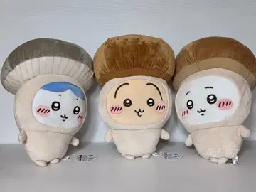치이카와 (먼작귀) 버섯 BIG 봉제 인형 3체 세트 하치와레 토끼