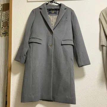 IENASLOBE 울 100% 체스터 코트 38 그레이