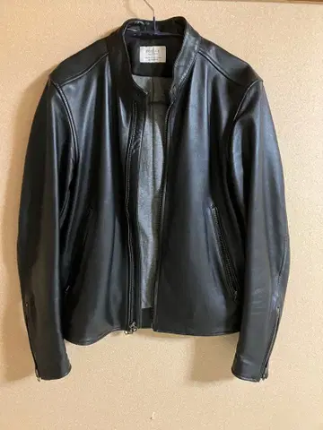 블랙 가죽 싱글 라이더 자켓