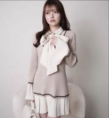 LIPSERVICE 셔츠 도킹 플리츠 원피스