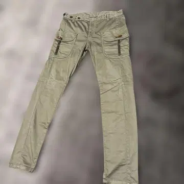 그레이 카고 팬츠 허리밴딩 4 포켓