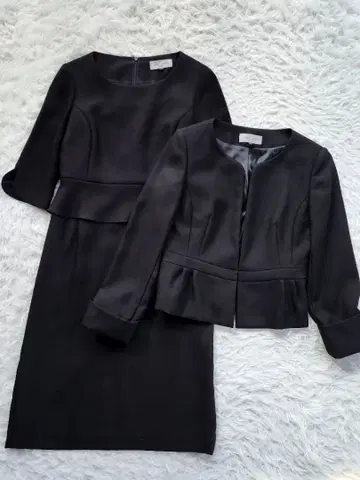 LES MUES 블랙 포멀 예복 상복 원피스 자켓