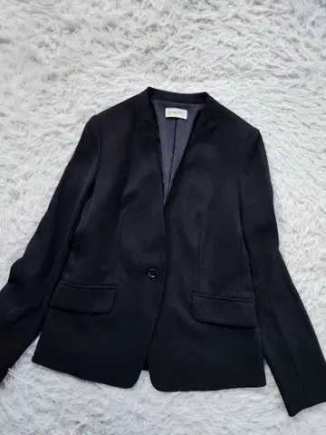 PLST 스트레치 더블 크로스 칼라리스 자켓