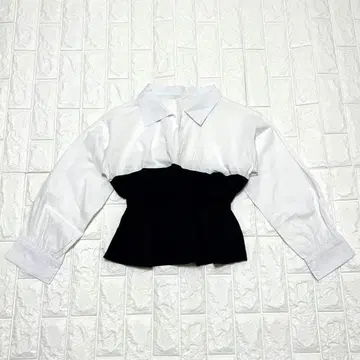 LVEU. 뷔스티에 도킹 벨트 셔츠