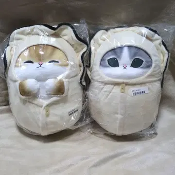 모프 샌드 mofusand 카키냥 BIG 봉제 인형 전 2종 세트