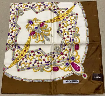 Lancel 실크 스카프 장식 프린트