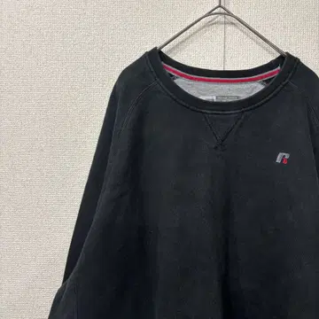 러셀 맨투맨 로고 블랙 미국 빈티지 의류 2XL 2993