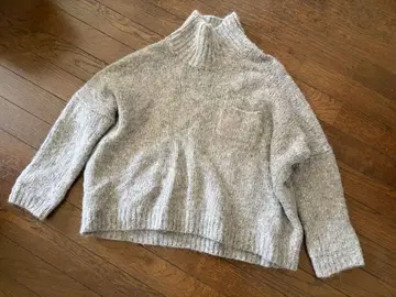 정가 36,300엔 고쉬 알파카 하이넥 와이드 스웨터