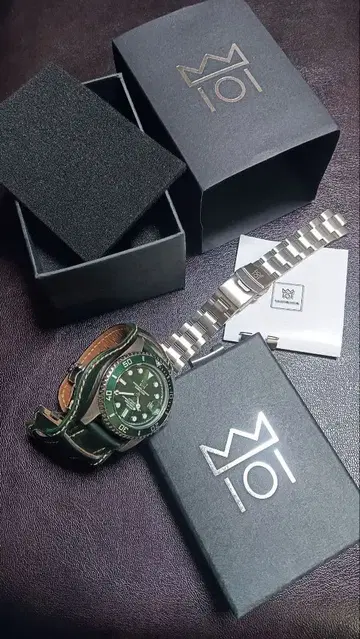 HYAKUICHI 101 히야쿠이치 자동 와인딩 다이버 워치 그린