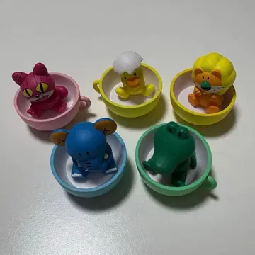 맛있는 동물 티타임 파티 피규어 전 5종 세트