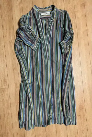 THE SHINZONE 스트라이프 셔츠 원피스