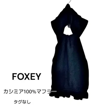 FOXEY 캐시미어 100% 머플러 프릴 디자인