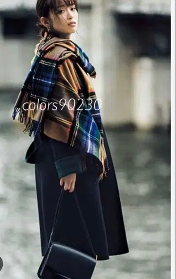 컨디션 최상 존스턴즈 x 유나이티드 애로우즈 캐시미어 대형 머플러