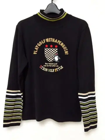 ZYXON 골프 테마 긴팔 스웨터 M 블랙