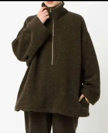 onit 울 보아 하프 지퍼 상의 미개봉 새상품