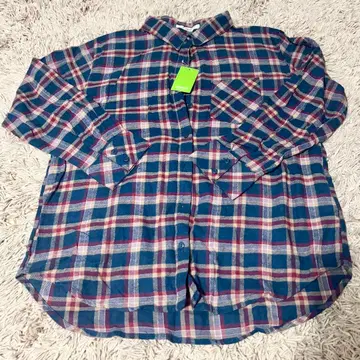 클라파닉 체크 무늬 긴팔 셔츠 F 사이즈