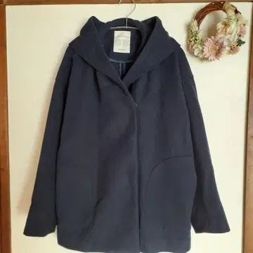 studioCLIP 후드 부착 자켓 네이비