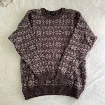 올드 유니클로 노르딕 무늬 니트