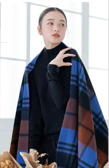 새상품급 아르카디아르카 캐시미어 100% 대형 머플러