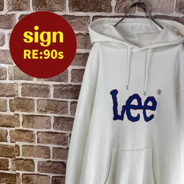 Lee 프린트 로고 디자인 후드티