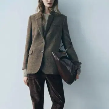 ZARA 체크 무늬 자켓 XS 사이즈