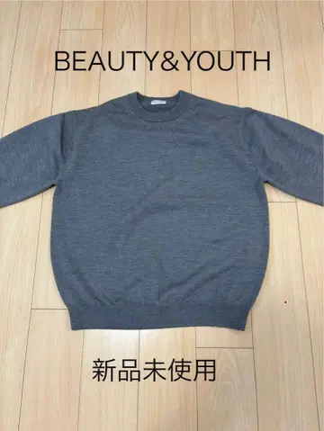 BEAUTY&YOUTH 하이브리드 울 크루넥 니트