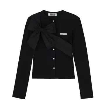 [택 포함 미사용 새상품] CRANK SEOUL 리본 블랙 긴팔 가디건