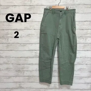 [ GAP ] 하이라이즈 배럴 카키 데님 (2) 앵클 기장