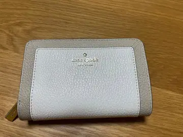케이트 스페이드 접이식 지갑 화이트/베이지