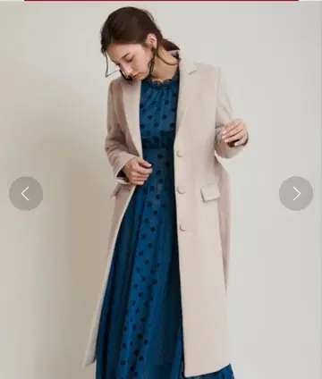 동일 원단 벨트 포함 컬러 체스터 코트