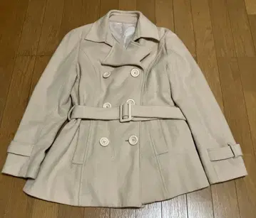 더블 브레스트 피 코트