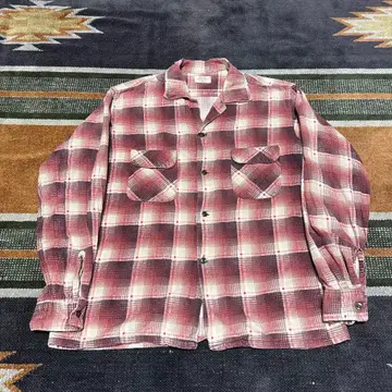 좋은 배색 60s SEARS 프린트 플란넬