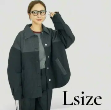 시마무라 다나카 리나 퀼트 절개 자켓 L 블랙