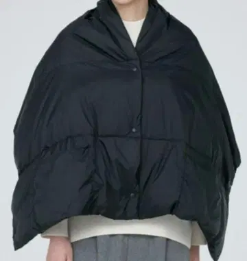 [ 무인양품 ] 포켓 다운 케이프 블랙