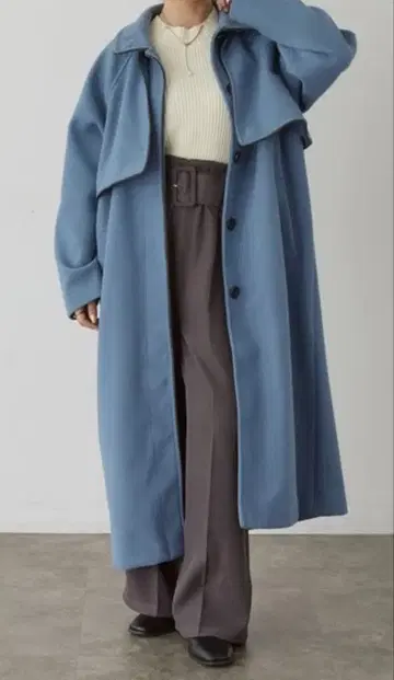 Thevon 스텐카라 코트 블루 S