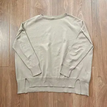 IENA 코튼 스트레치 NEO 와이드 긴팔 풀오버 베이지 이에나