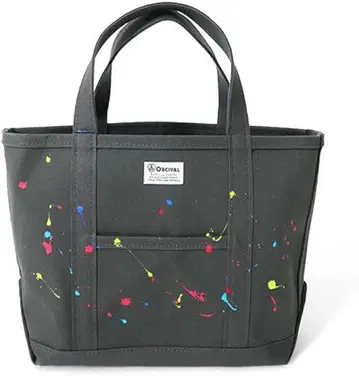 ORCIVAL 그레이 페인트 스플래쉬 토트백