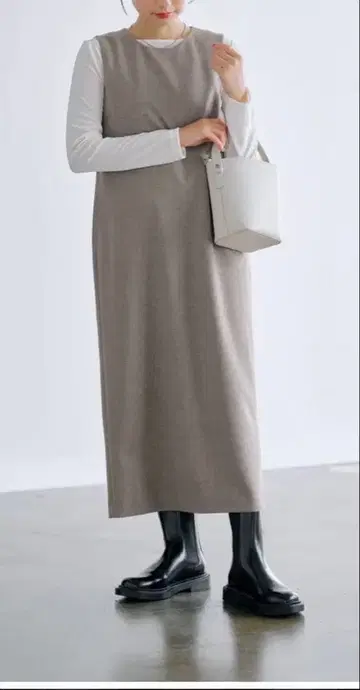 cohina 하이웨스트 세미 코쿤 원피스