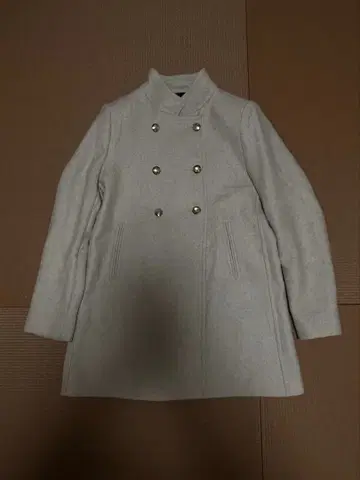 ZARA 베이지 더블 브레스트 울 코트