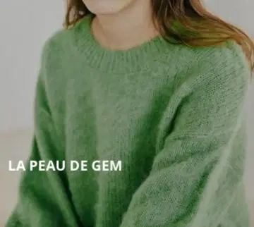 새상품급 라포두제 모헤어 크루넥 니트 풀오버 긴팔 니트 F