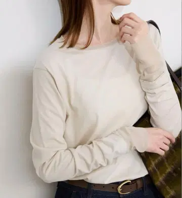 SLOBE IENA 레이어드 슬리브 롱 TEE 내추럴