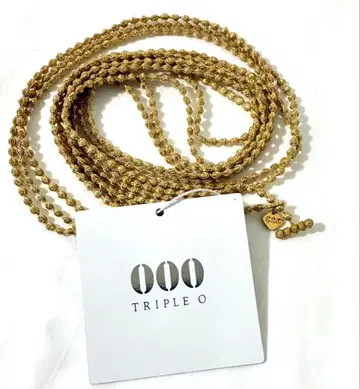 000 트리플 오 마이크로 피아 260cm 골드 라메 목걸이