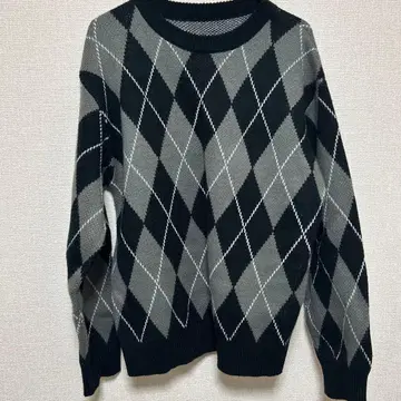 아가일 패턴 니트 스웨터