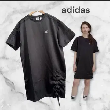 adidas ALWAYS ORIGINAL 레이스업 티셔츠 원피스 블랙