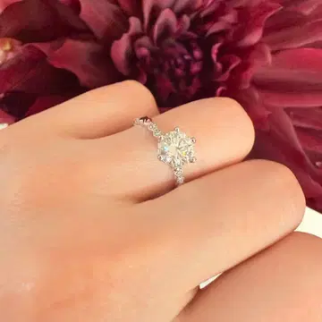 [ 새상품 ] 1.0ct 모이사나이트 허니콤 반지