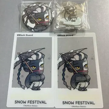 제5인격 눈 축제 캔뱃지&아크릴 스탠드 키링&클리어 카드 흑무상