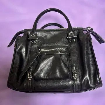 지나시스 앤티크 인조 가죽 보스턴 블랙