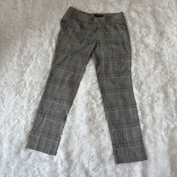 LAUTREAMONT 여성용 슬랙스 M 체크 그레이 코튼