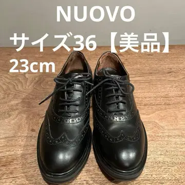 NUOVO 블랙 윙 팁 슈즈