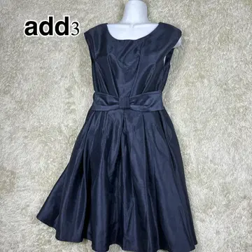 add3 리본 벨트 플레어 드레스 네이비 M 사이즈
